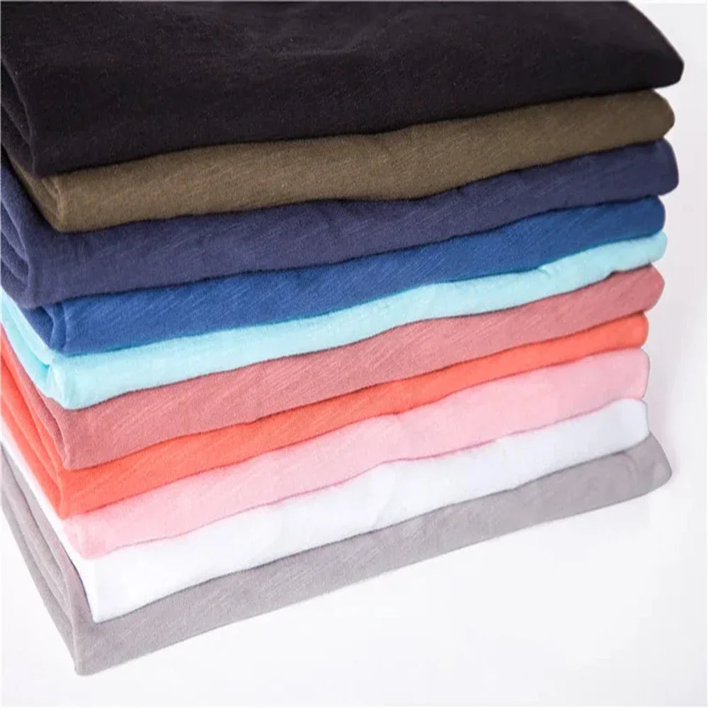 S-5XL 100% Cotton Men's T-Shirts Fashion Design V-neck Casual Slim Fit