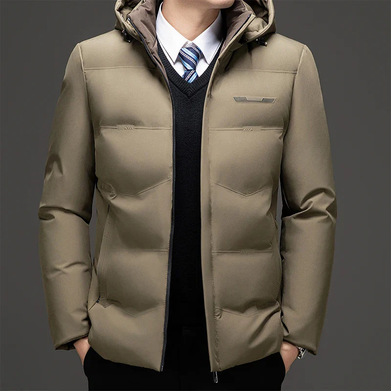Men's High Quality Hooded Thick Warm Waterproof Parkas Coat Jacket