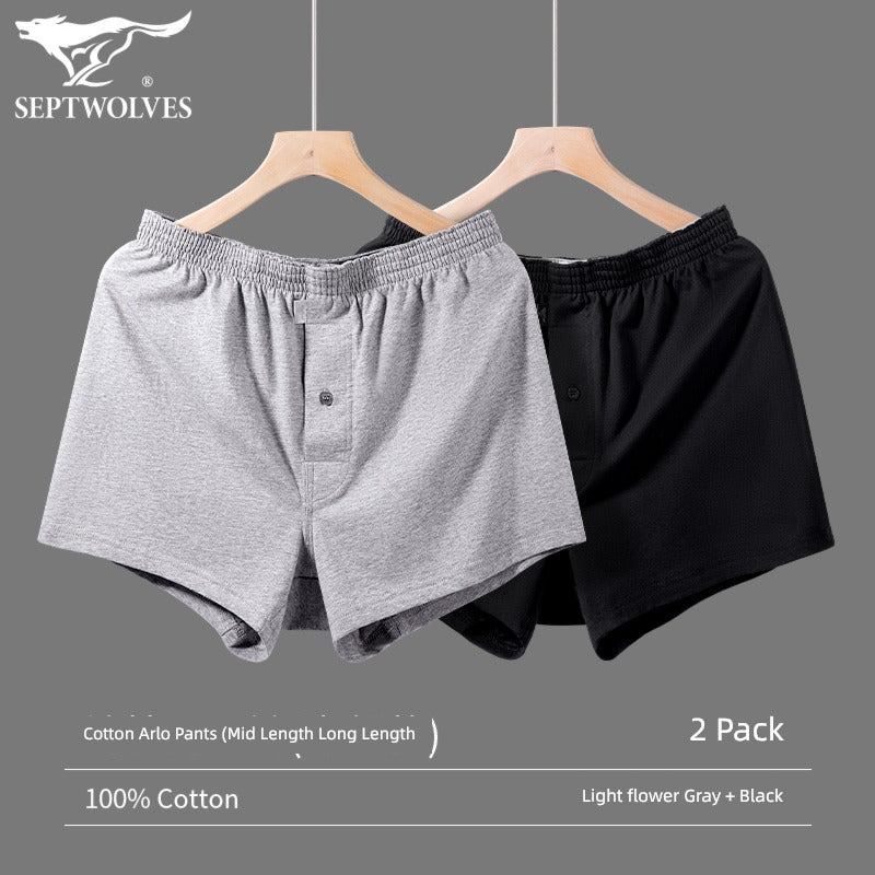 SEPTWOLVES Cotton Large Size Household Underwear Sports Men