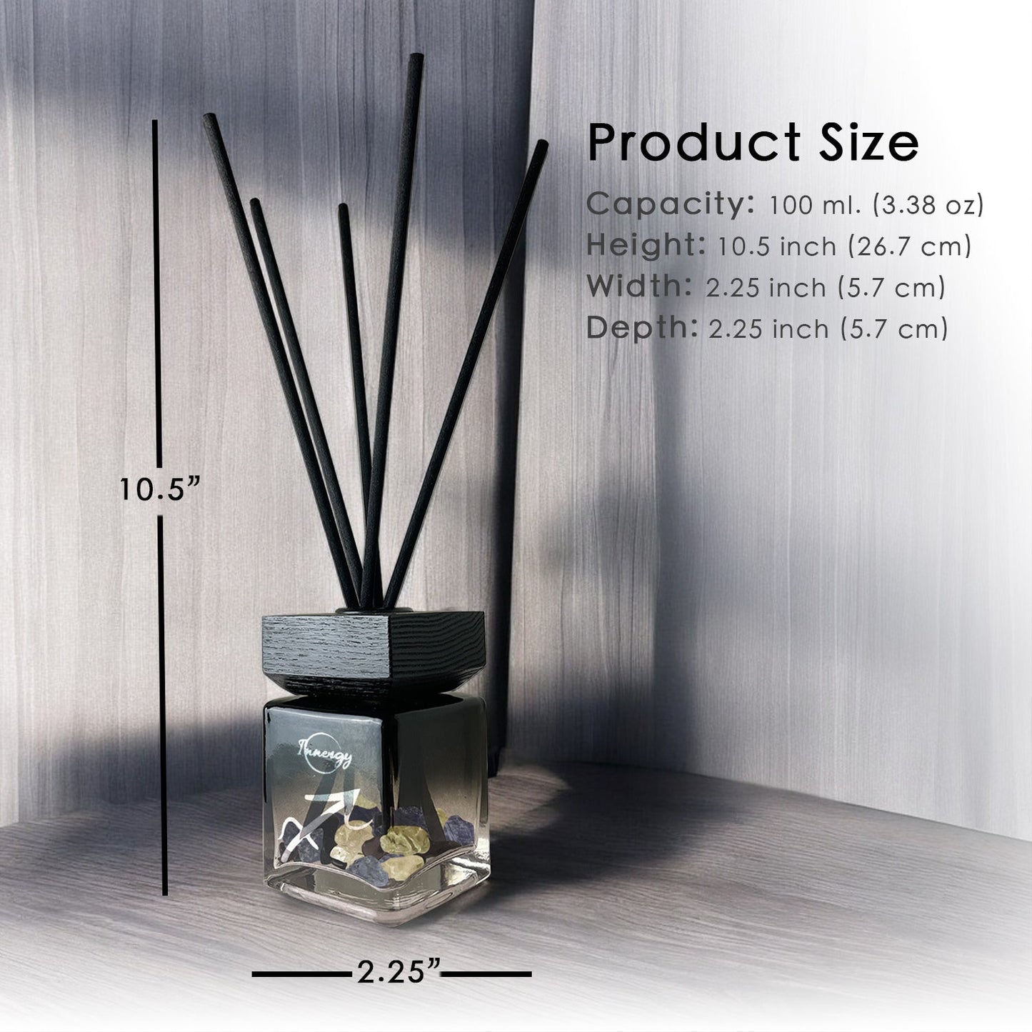 Sagittarius Zodiac Crystal-Enhanced Reed Oil Diffuser, Eternal Blooms Scent, 100ml