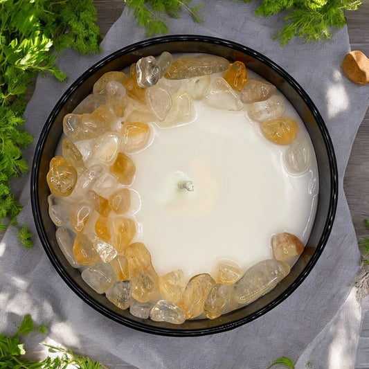 Herbal Tranquility Crystal Candle, 10oz