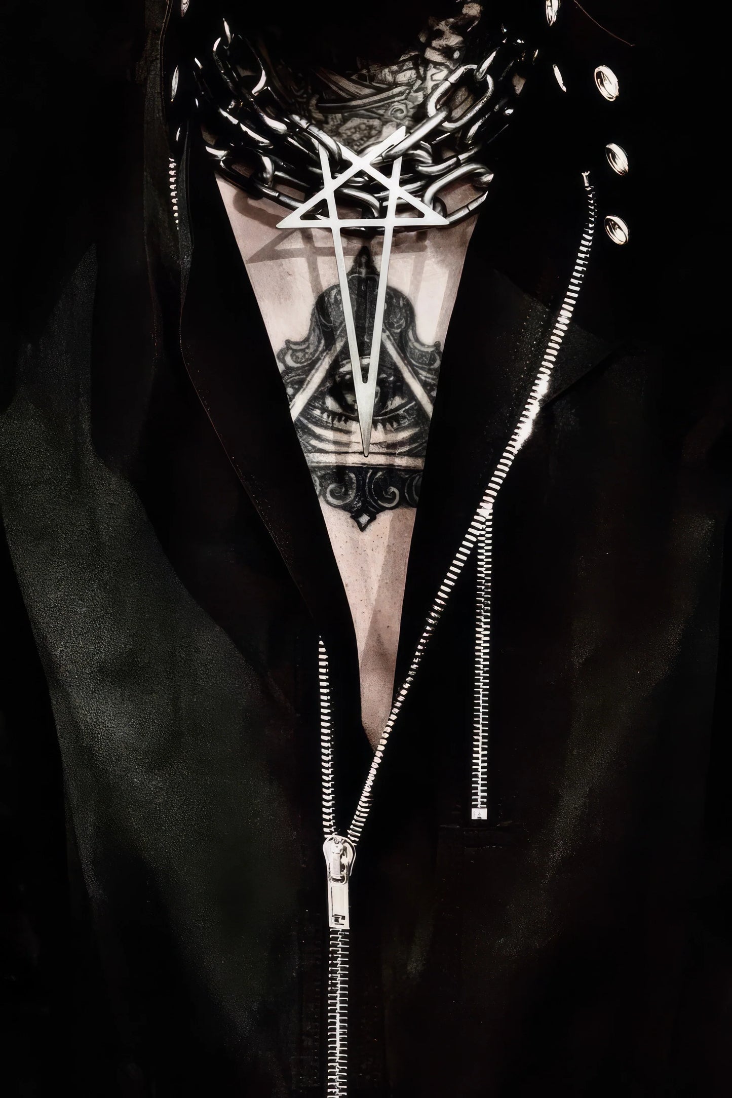 Metal Street Style Necklace Set