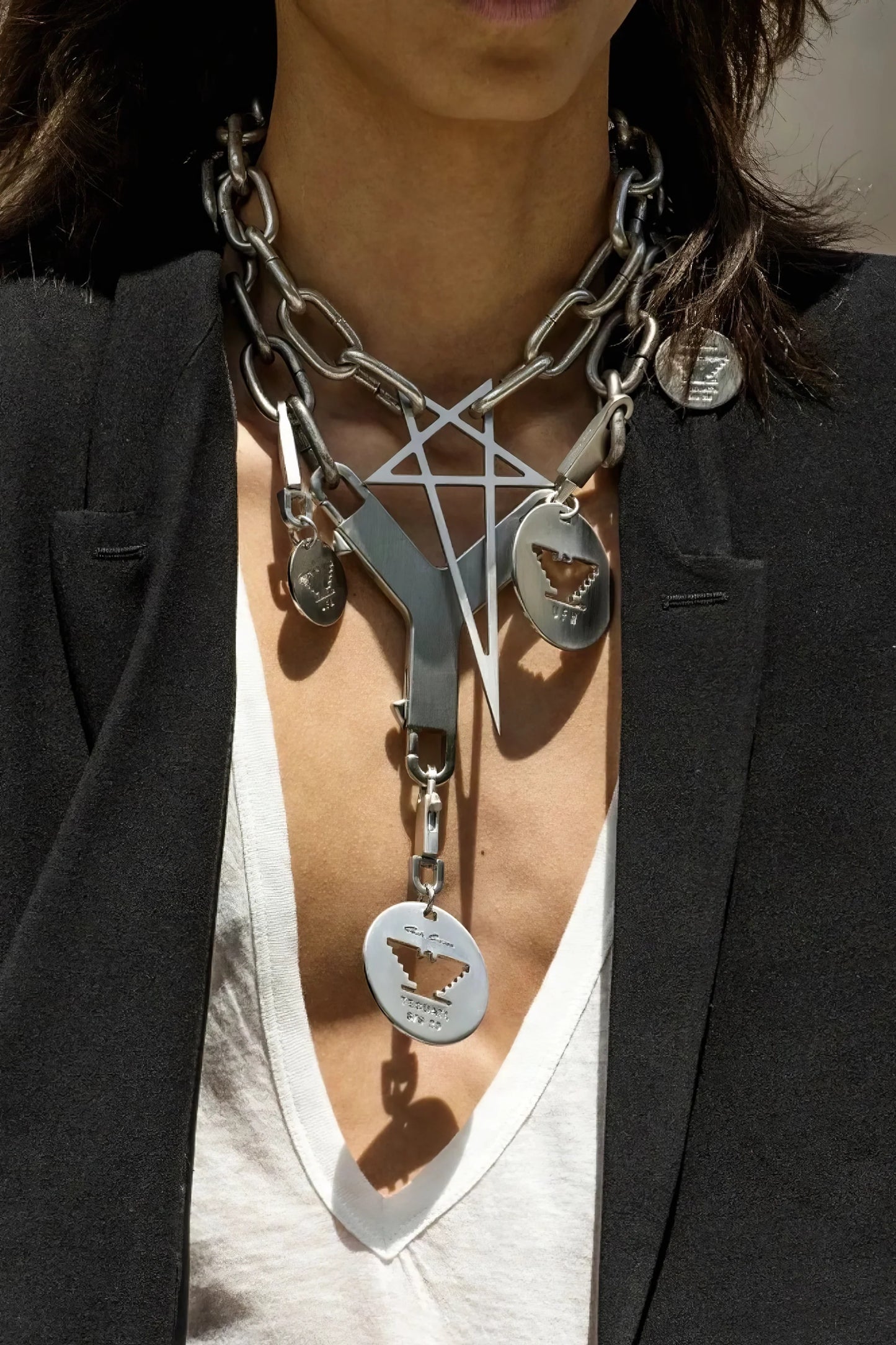 Metal Street Style Necklace Set