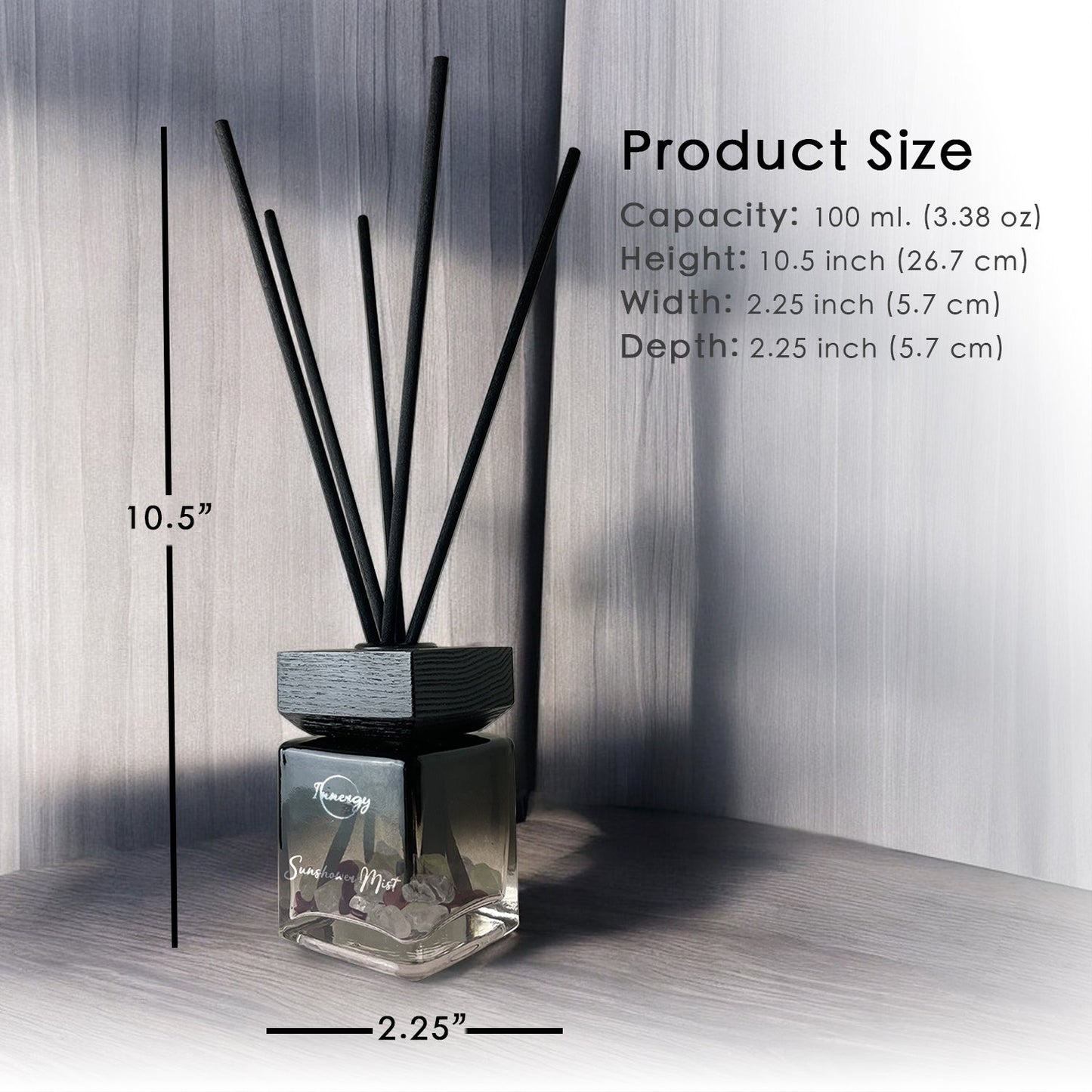 Sunshower Mist Crystal-Enhanced Reed Oil Diffuser, 100ml