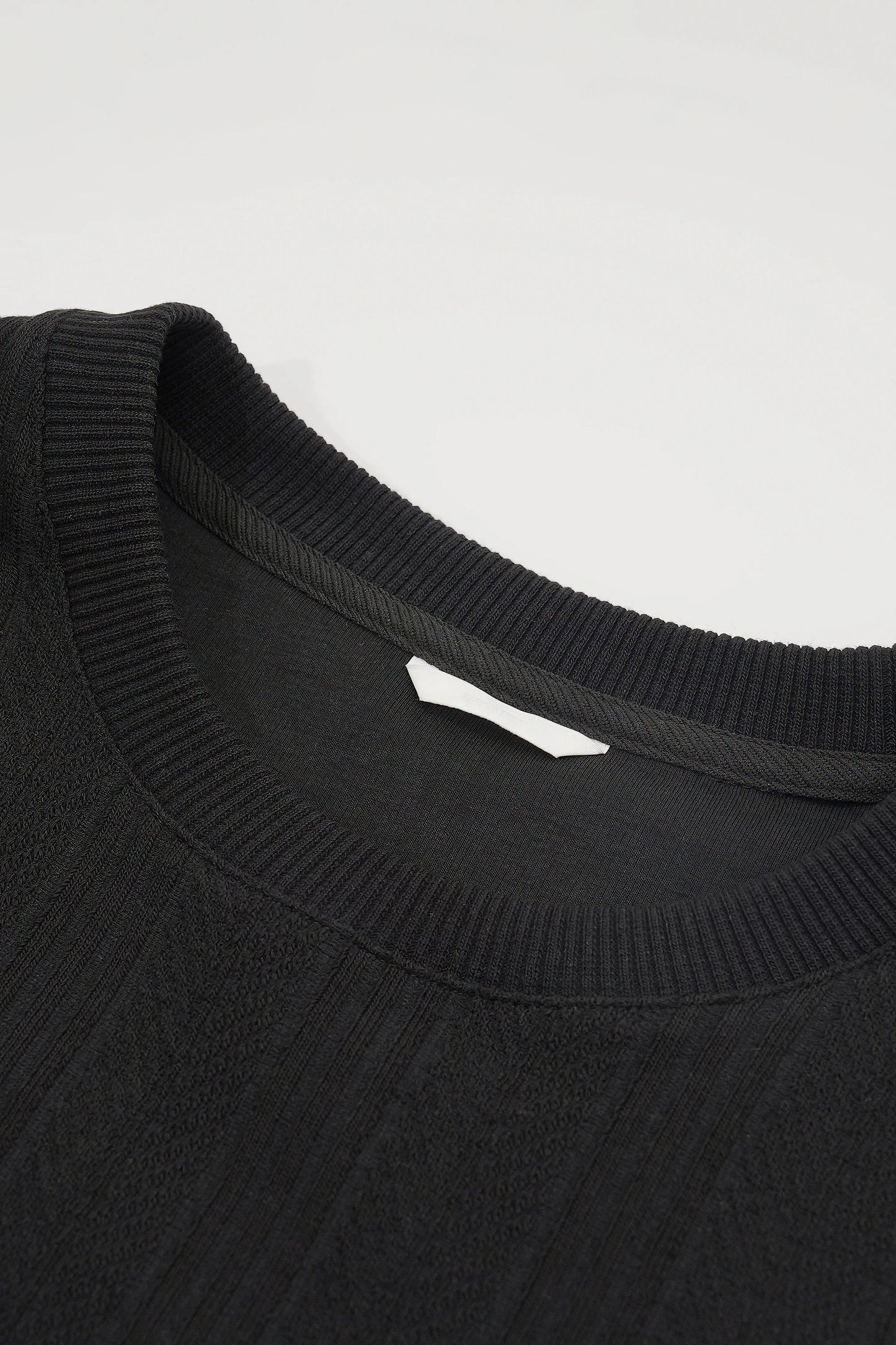 Men's Long Sleeve Knit Sweater with Textured Pattern