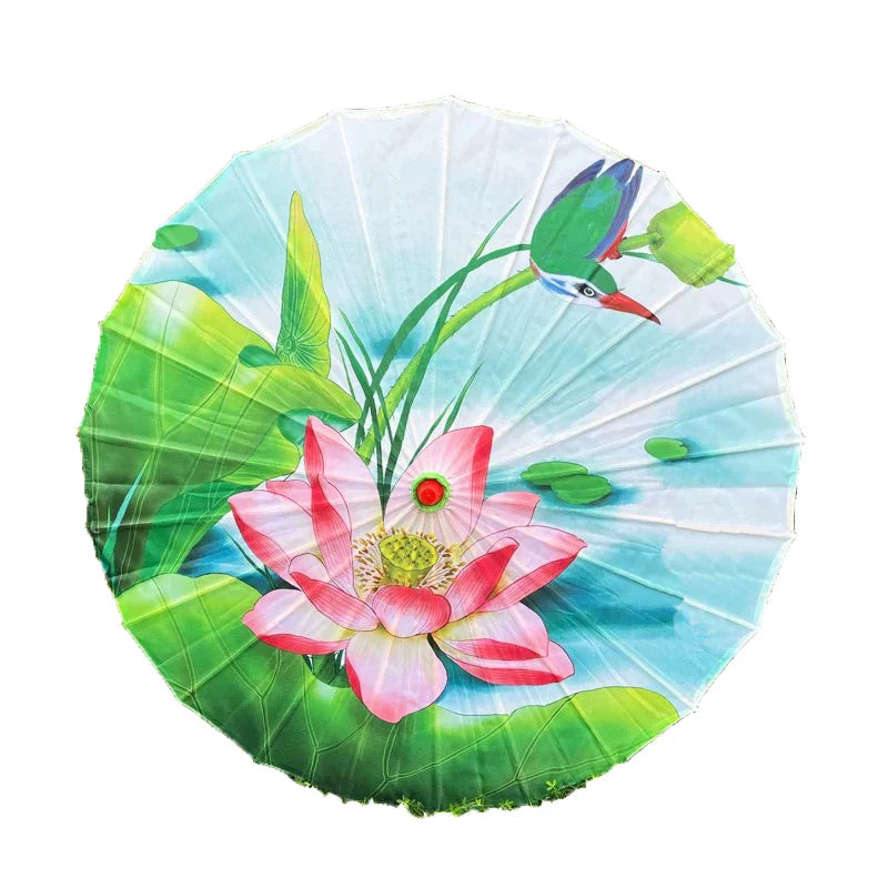 Silk umbrella with cherry blossom design