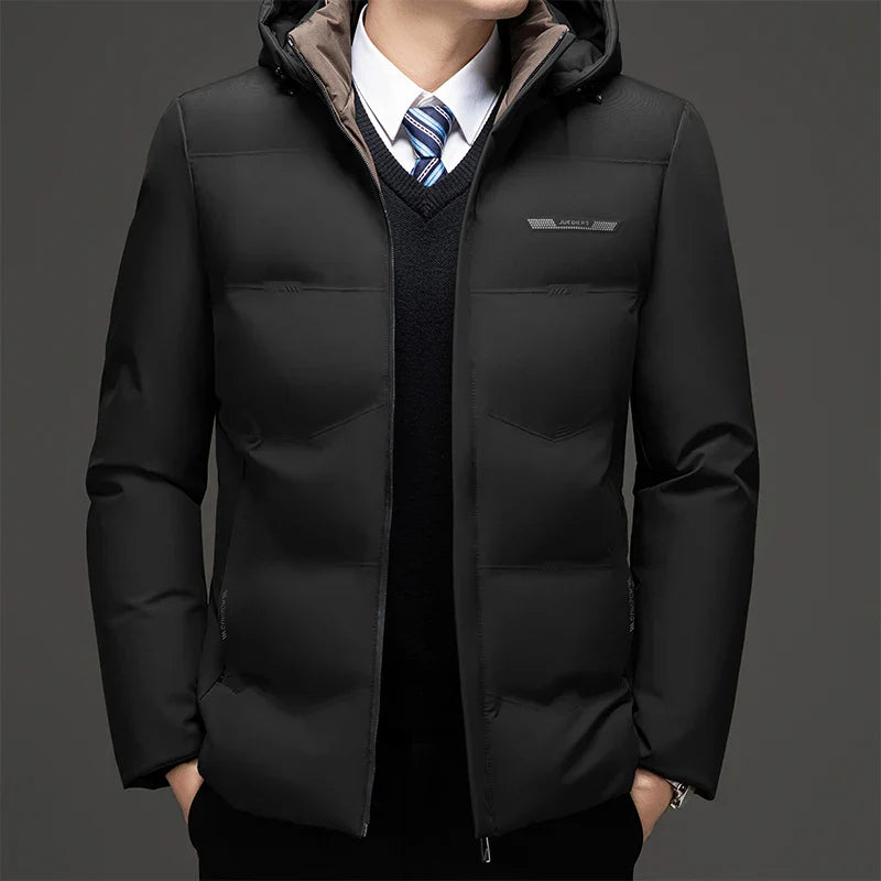 Men's High Quality Hooded Thick Warm Waterproof Parkas Coat Jacket