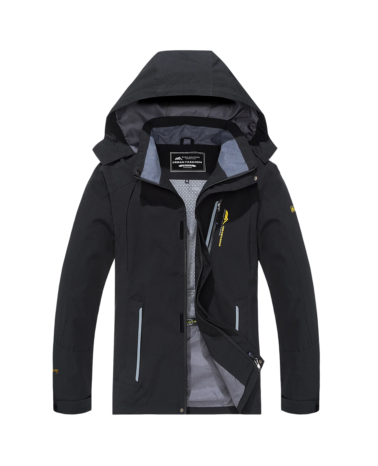 Men's Waterproof Hiking Jacket Large Size Windproof Windbreaker