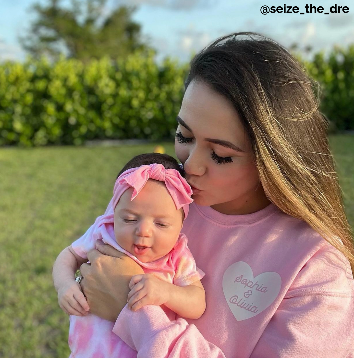 HEART U MOST ♡ light pink personalizable script heart sweatshirt