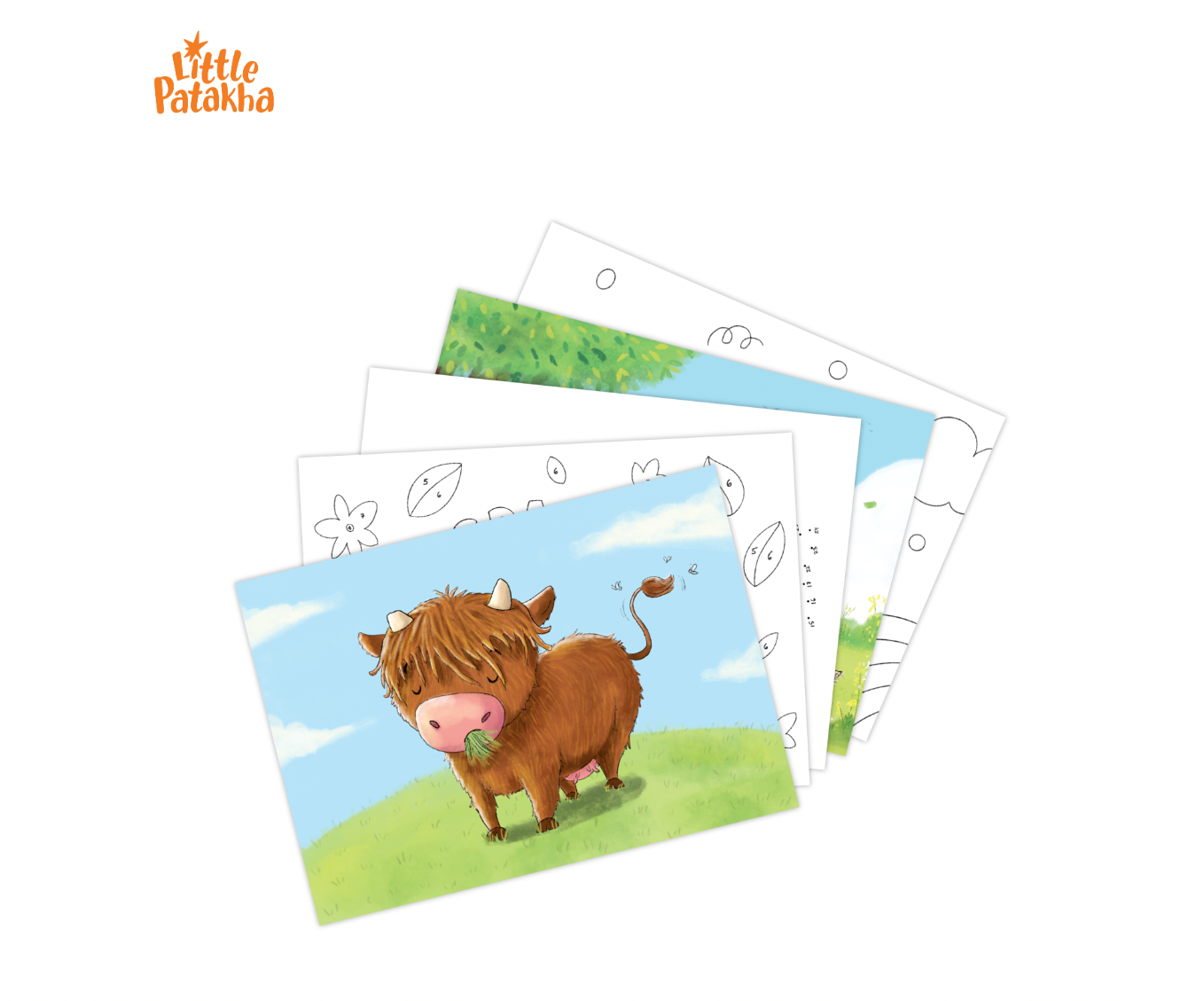 Little Patakha Interactive Postcard Set
