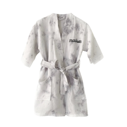SMOKE SHOW ♡ embroidered stitch mini robe