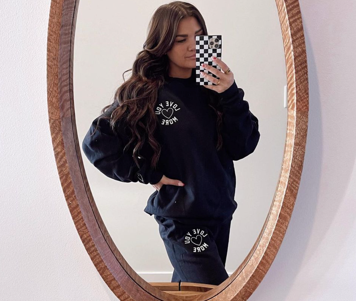 LOVE U MORE ♡ adult embroidered sweatpants