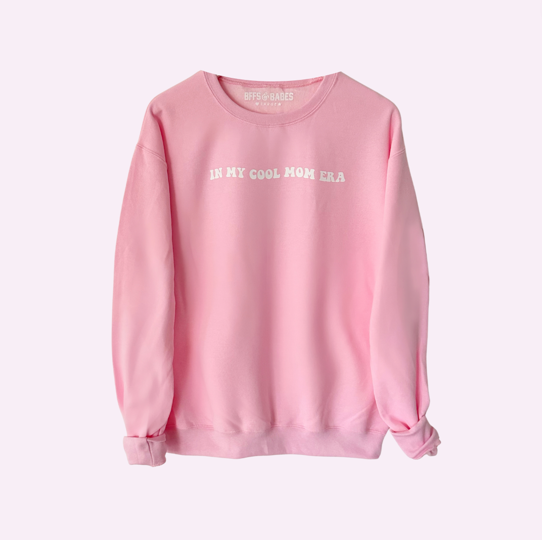 COOL MOM ERA ♡ pink sweatshirt with print