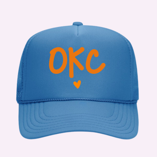 I LOVE OKC ♡ printed trucker hat