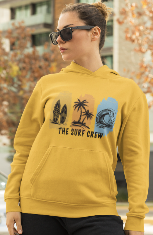 Surf Crew Hoodie - Premium Beach Lifestyle Sweatshirt for Surfers