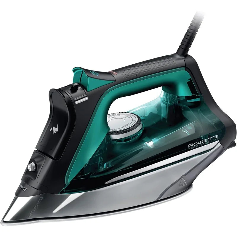 Stainless Steel Soleplate Steam Iron for Clothes, 210 g/min, 400 Microsteam Holes, Cotton, Wool, Poly, Silk, Linen
