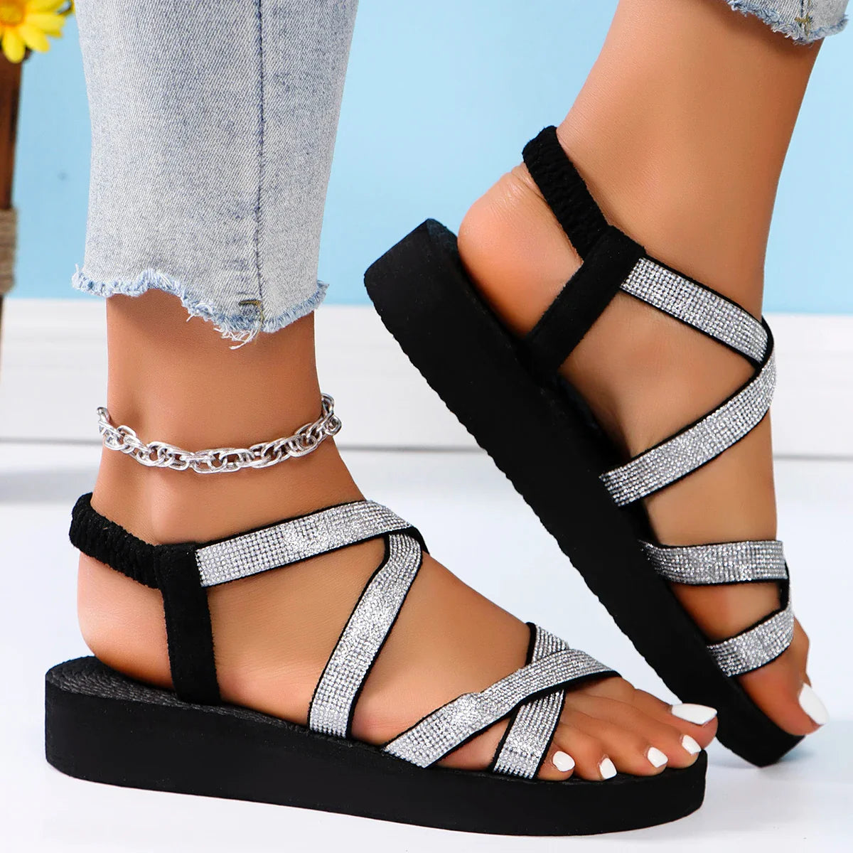 Women's fashion trend anti-slip comfortable soft soled sandals