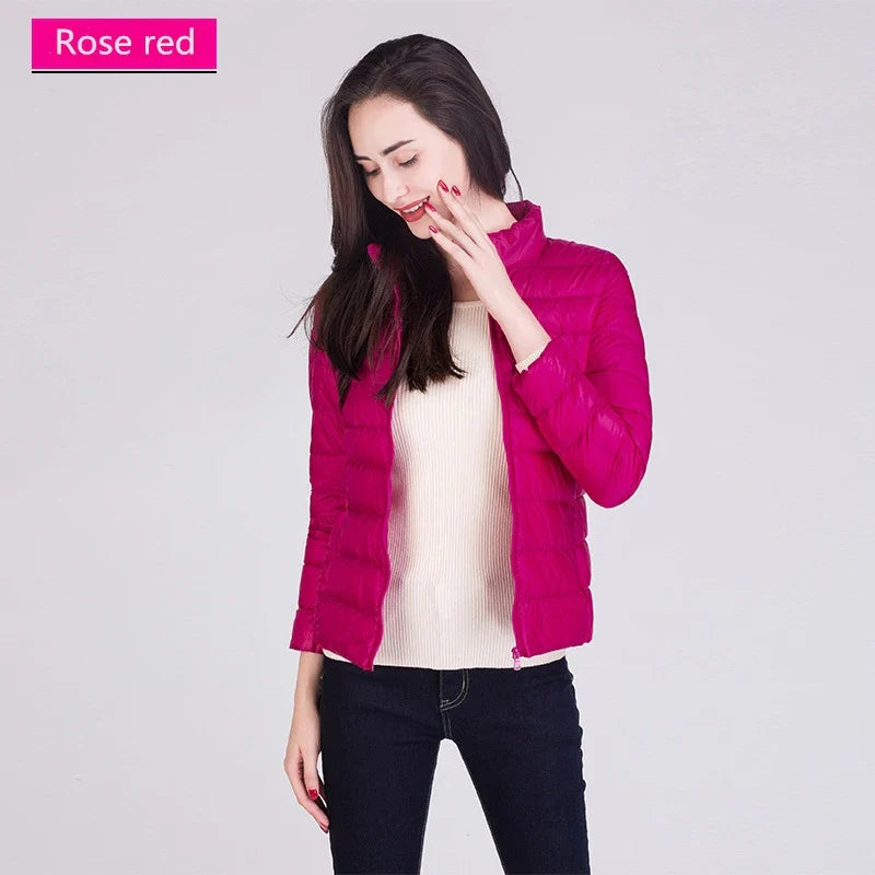 Women Ultra Lightweight Packable Puffer Coats Slim Fit