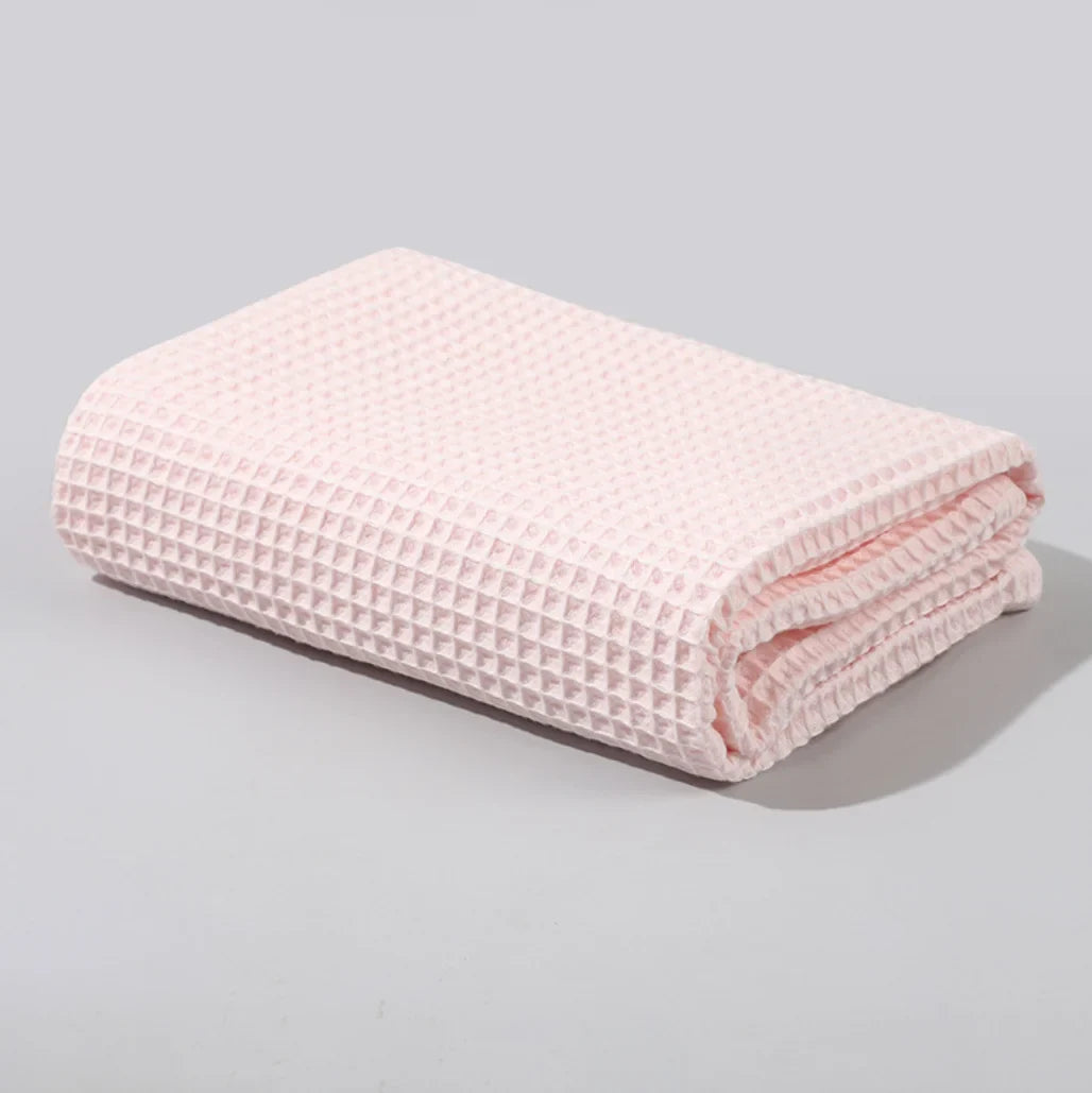Newborn Baby Blanket for Girls Boys Swaddle Wrap Waffle Soft Cotton Soft Receiving Baby Blanket Toddler Crib Blanket Essentials Stuff
