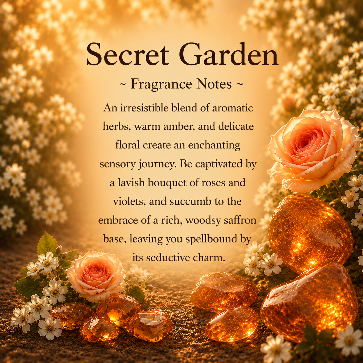 Secret Garden Crystal-Enhanced Premium Coconut-Soy Wax Melts
