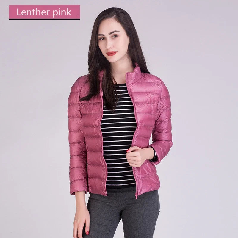 Women Ultra Lightweight Packable Puffer Coats Slim Fit