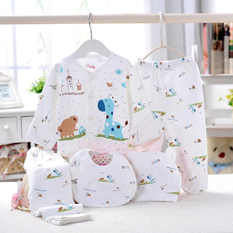 Newborn Cotton Girl or Boy Clothes 5Piece Sets