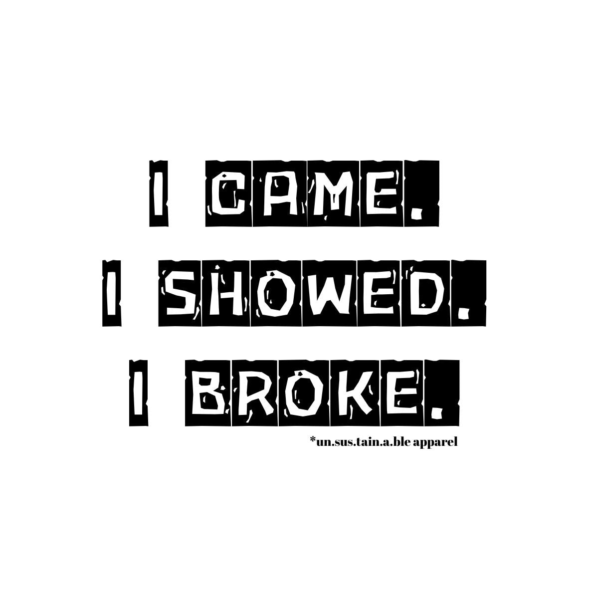 Die Cut Vinyl Stickers - 3x3 - Came/Showed