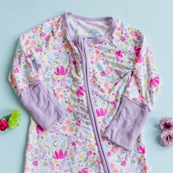 Lilac Petals Bamboo Pajamas
