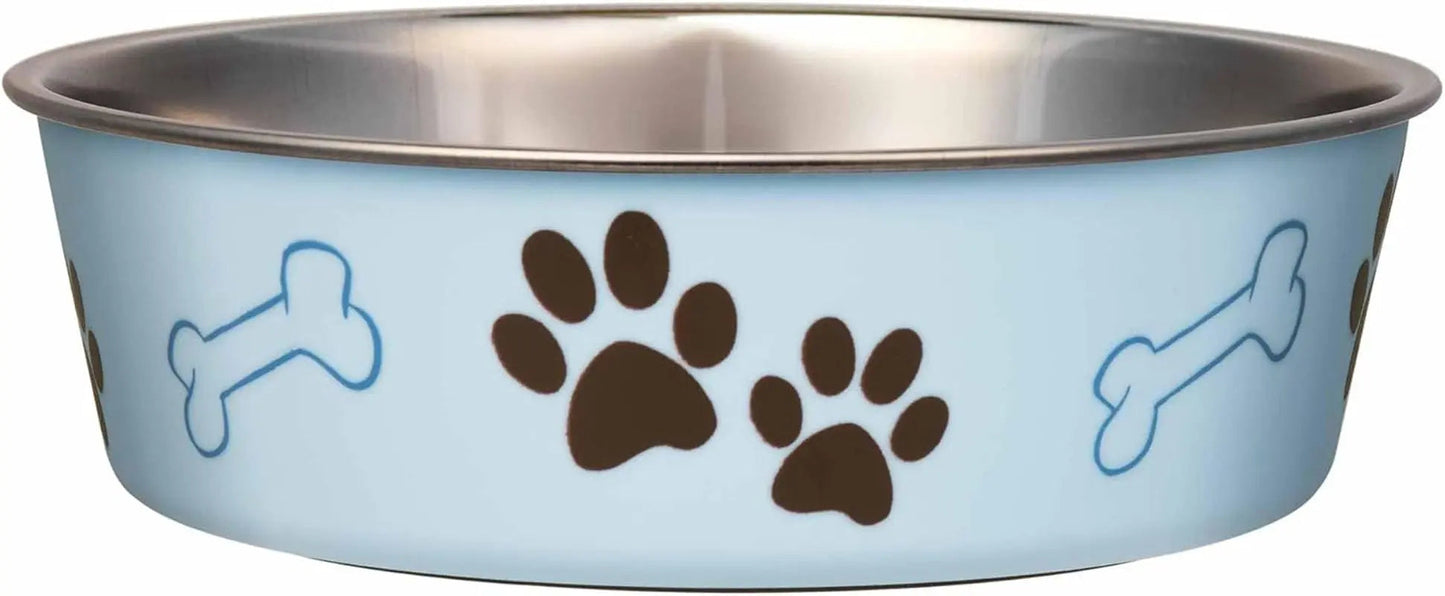 Stainless Steel Dog & Cat Bowl | Spill-Resistant Feeding Bowl (various colors)