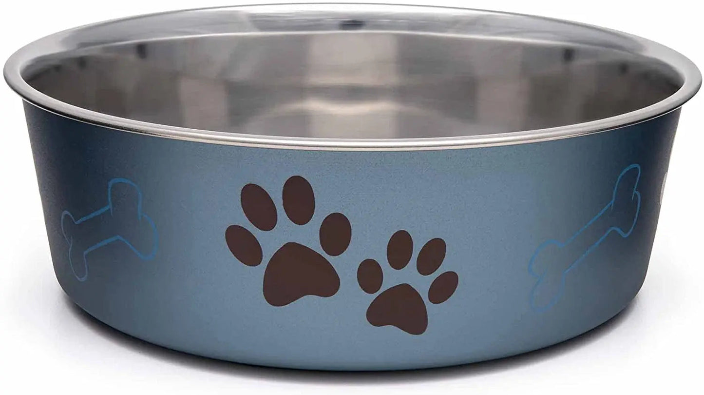 Stainless Steel Dog & Cat Bowl | Spill-Resistant Feeding Bowl (various colors)