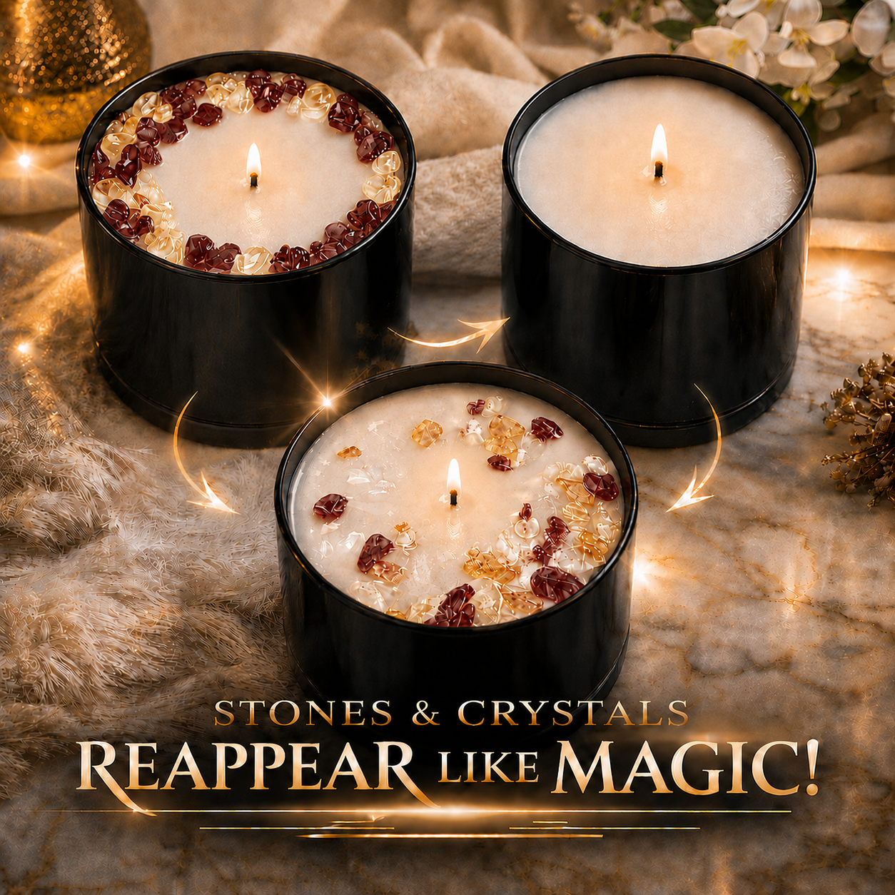 Leo Zodiac Crystal Candle, 10oz