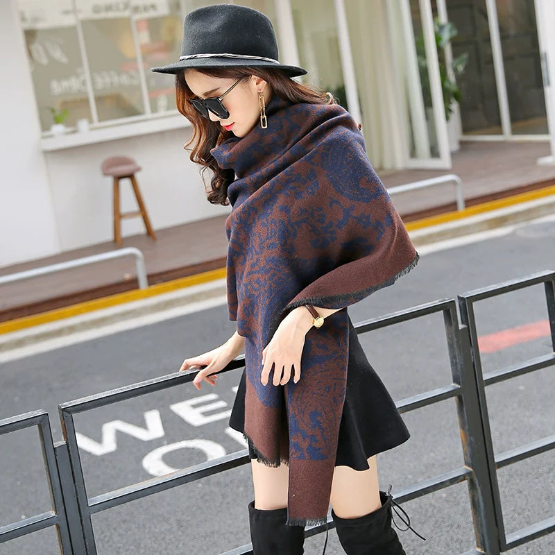 Women's Extra Large Scarf Long Double-Sided all season