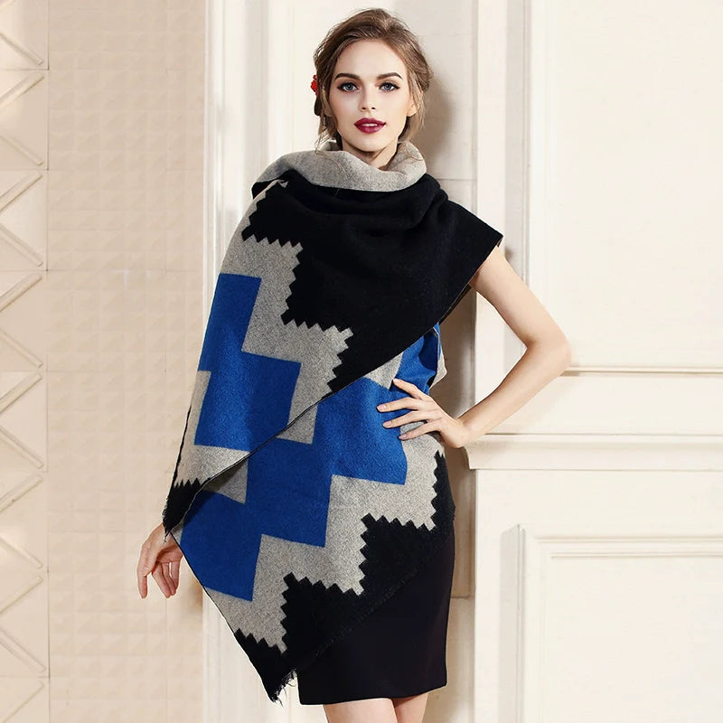 Women's Extra Large Scarf Long Double-Sided all season