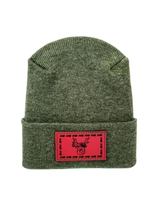 H Stitch Beanie, Reindeer Christmas Red Beanie