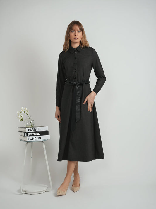 Wool Shirt Dress