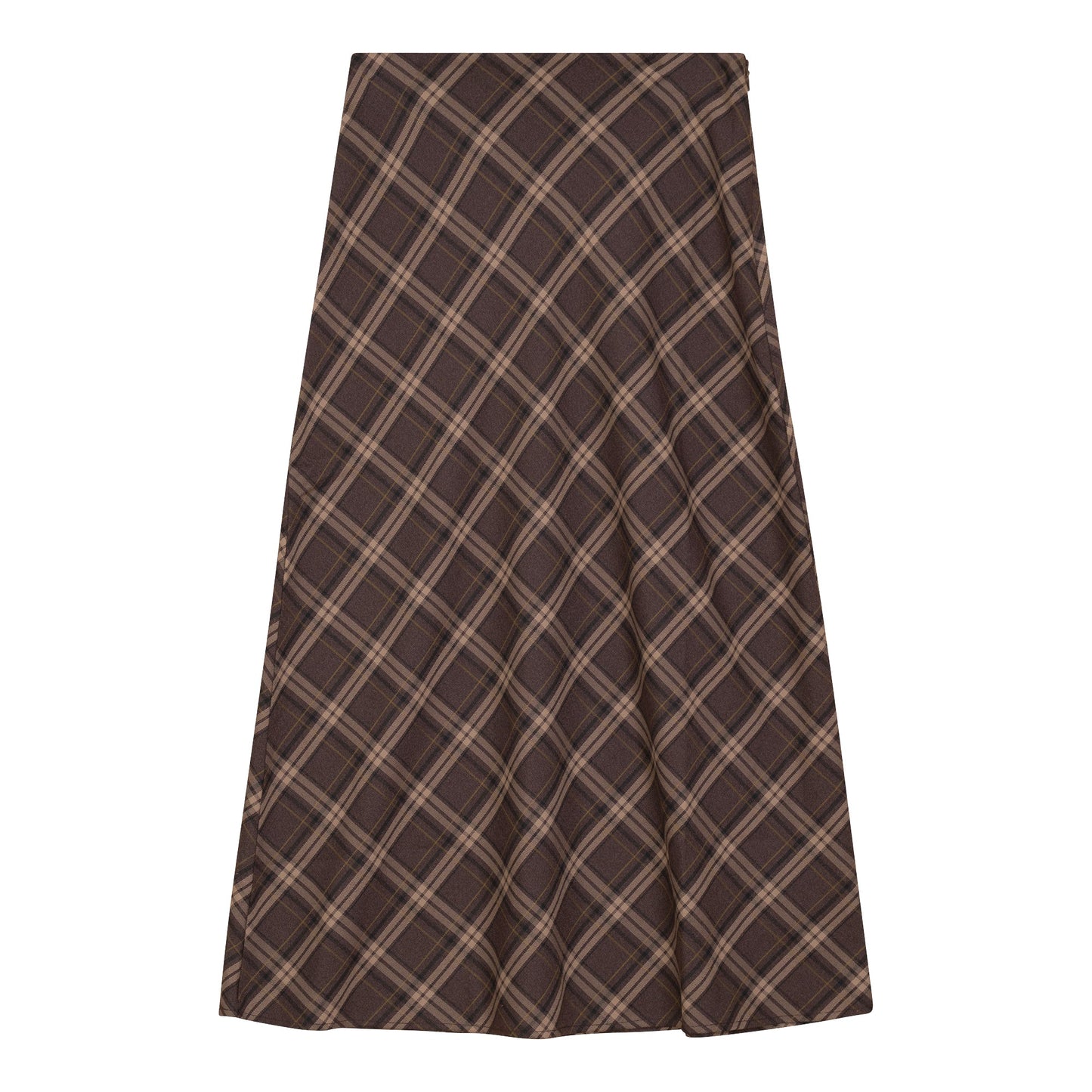 Midi Plaid Skirt