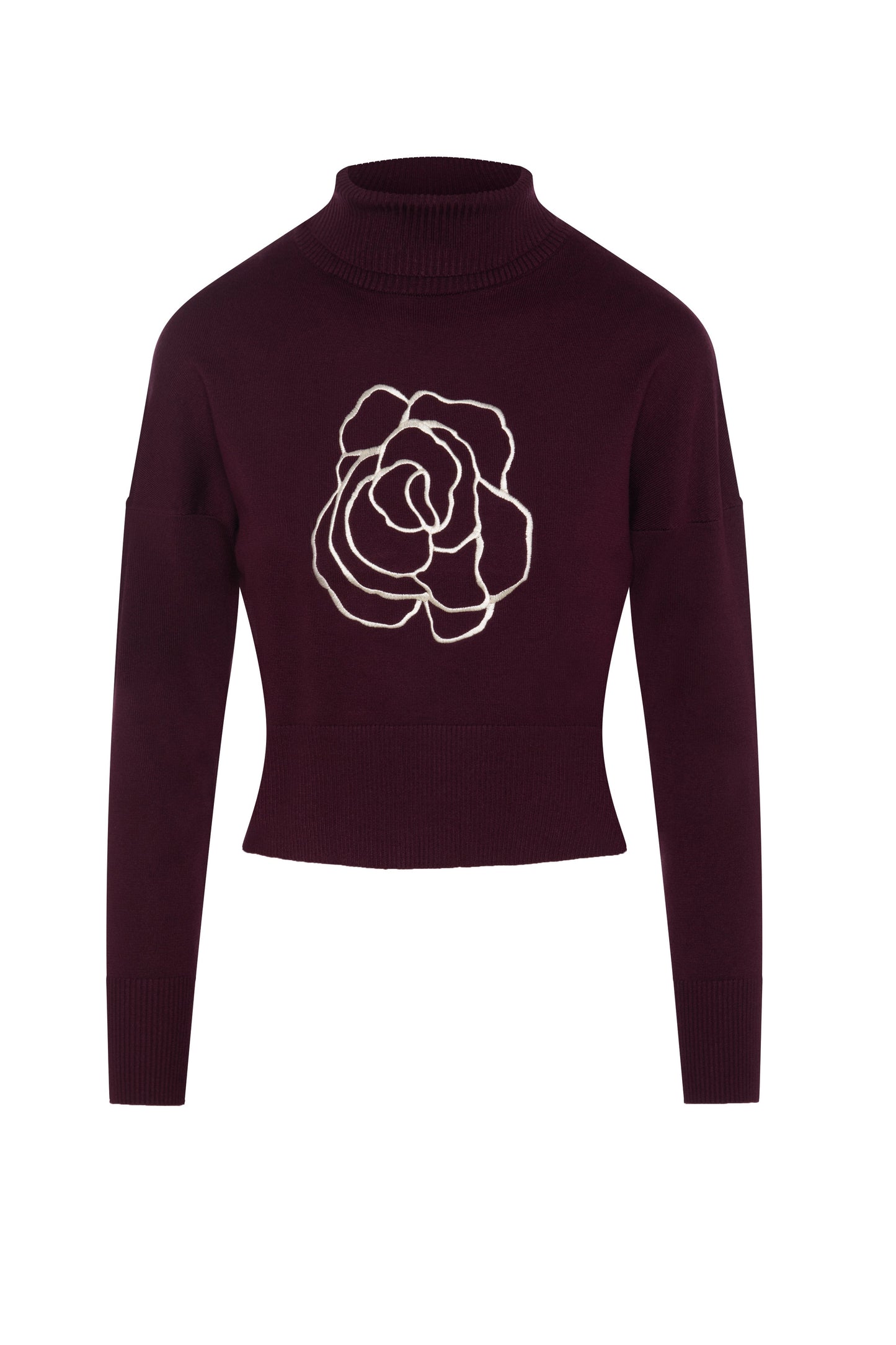 Cropped Knit Turtle Neck