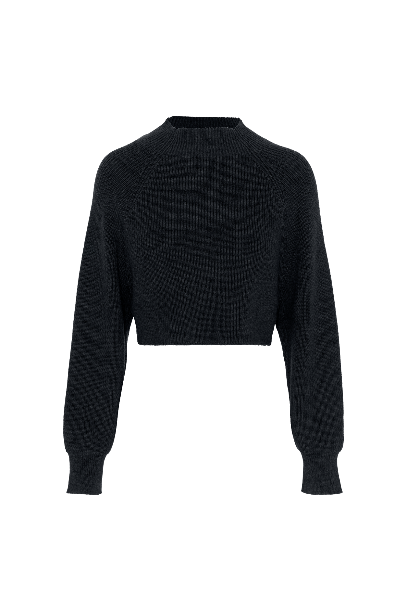 Cropped Raglan Knit Sweater