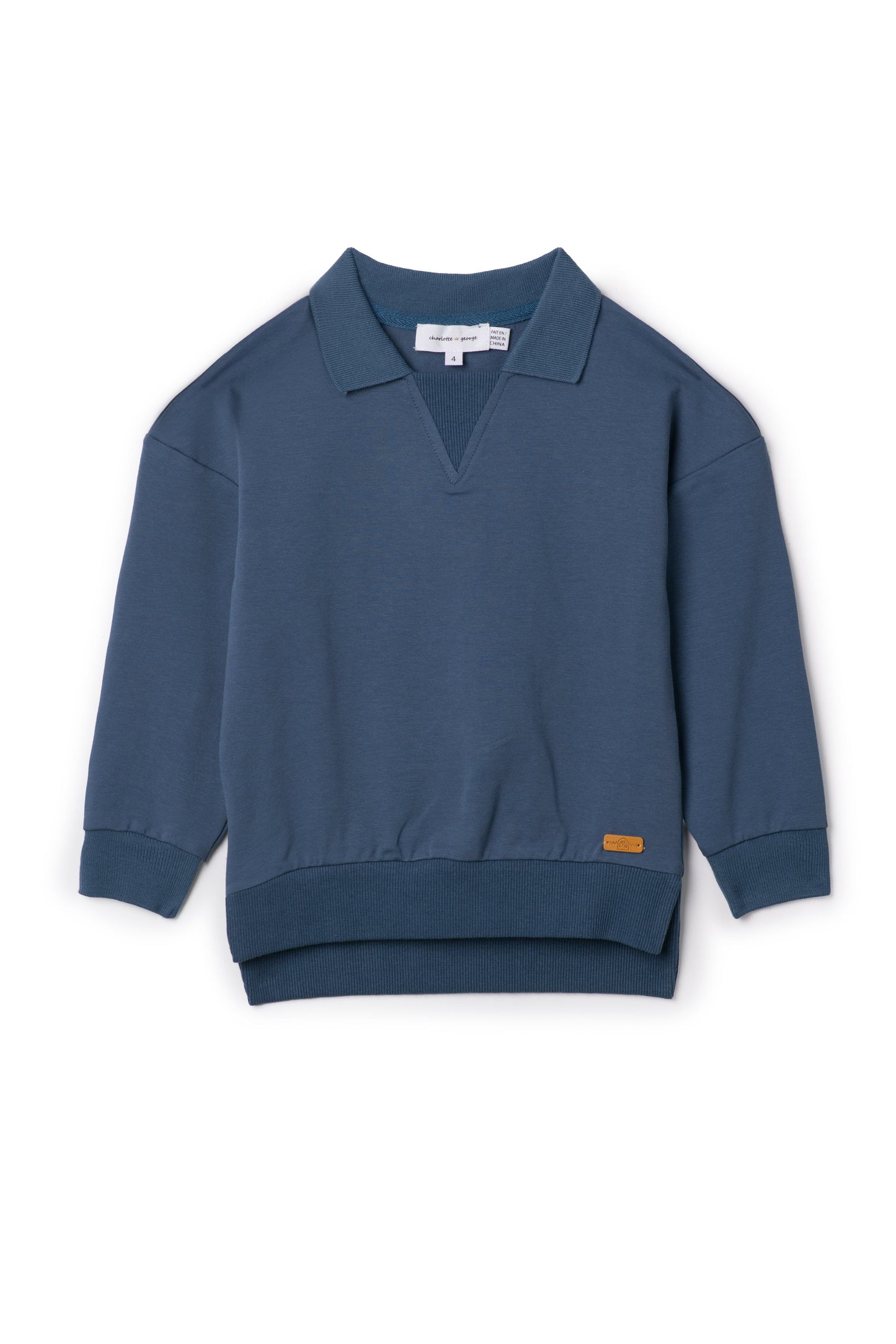 French Fleece Ribbed Sweatshirt