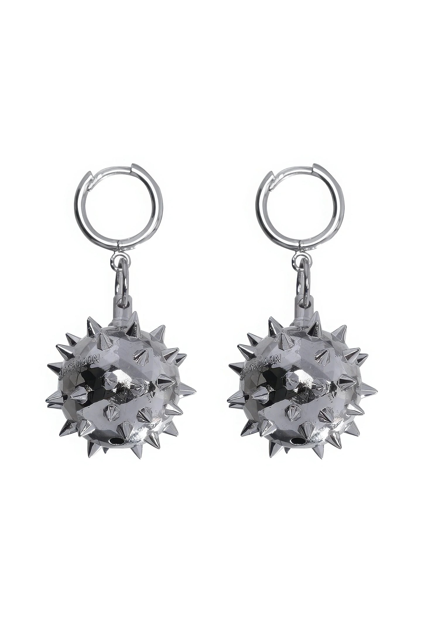 Warrior Chain Ball Earrings – Edgy & Unisex Statement Piece (Pair)