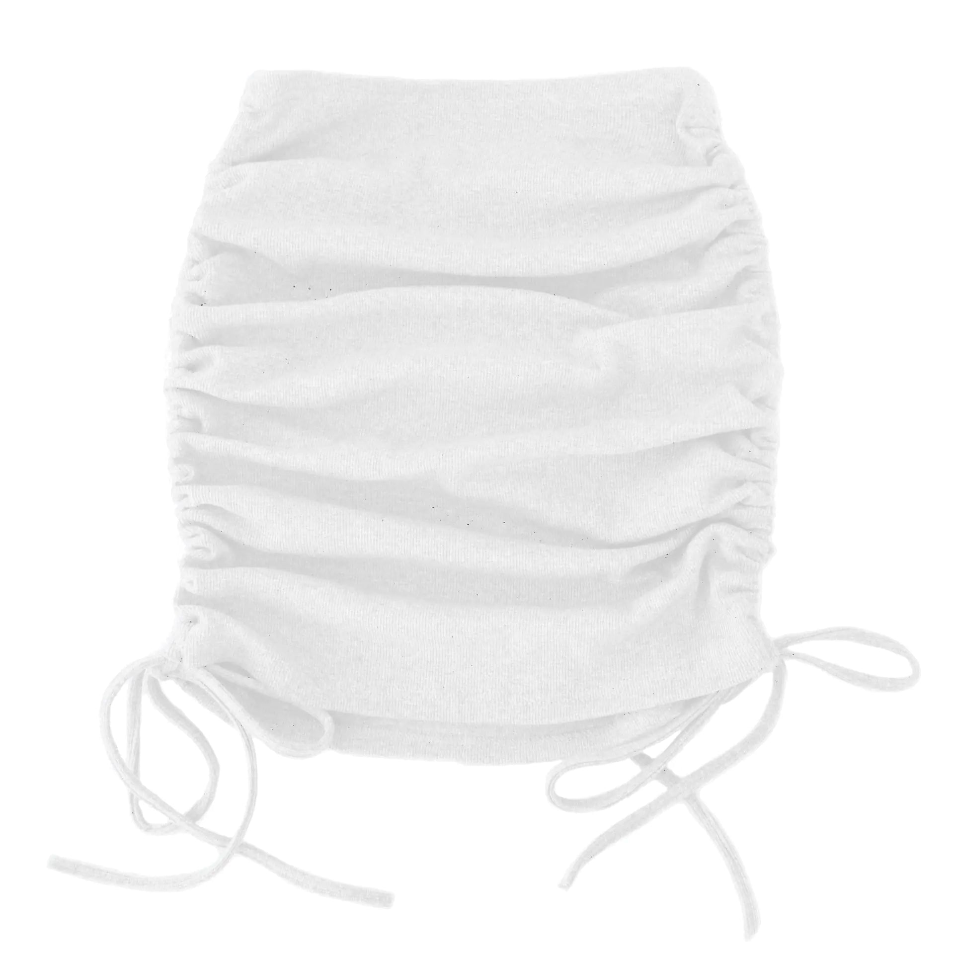 Women's Stretch Pleated Skirt with Drawstring Design