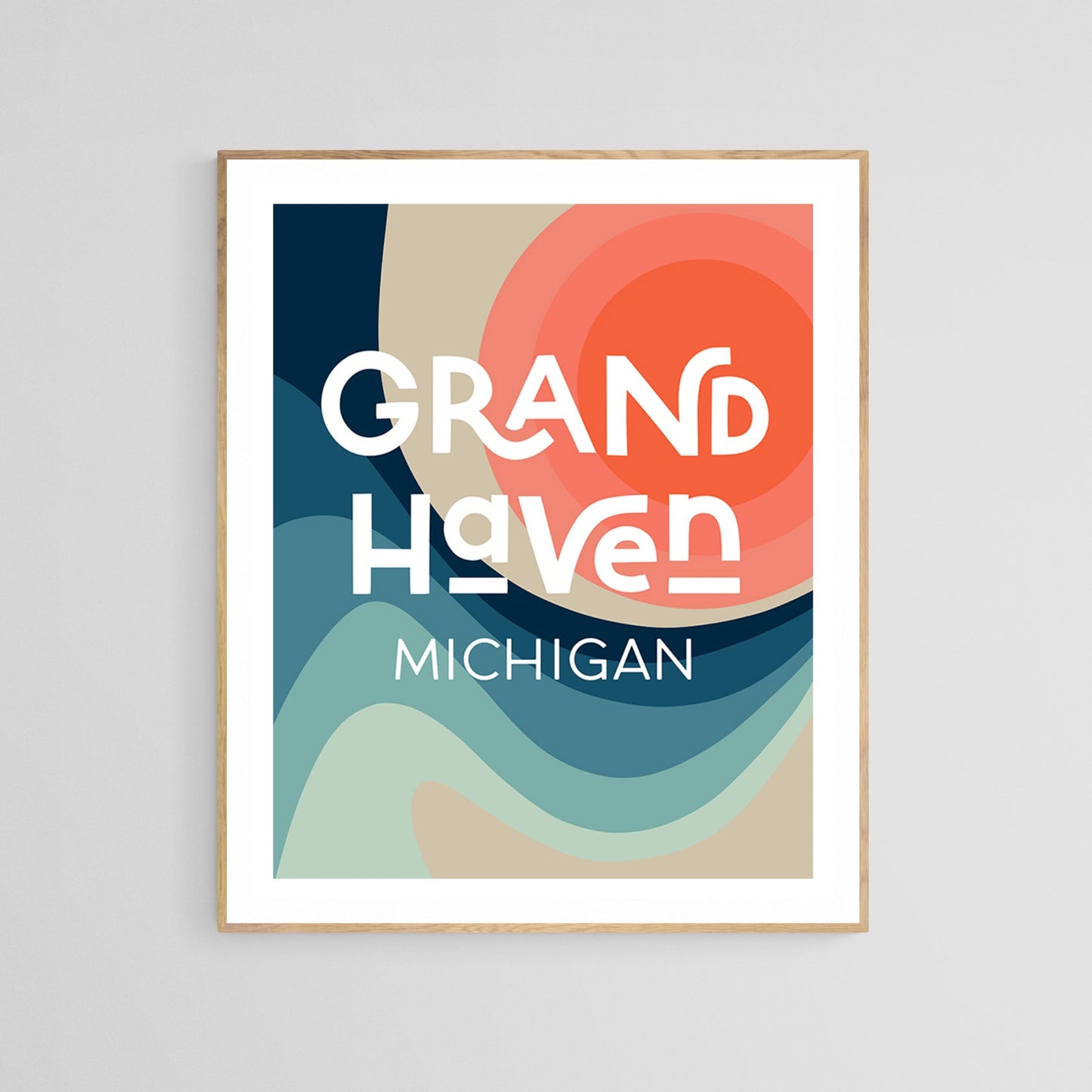 Destination: Grand Haven, Michigan - Modern Art Print