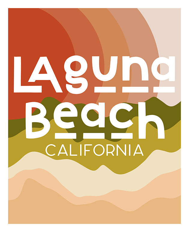 Destination: Laguna Beach, California  - Modern Art Print