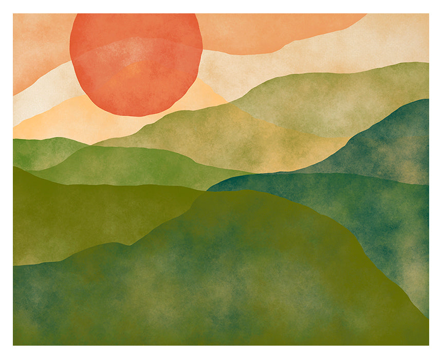 Abstract Fine Art Print - Watercolor Mountain #1