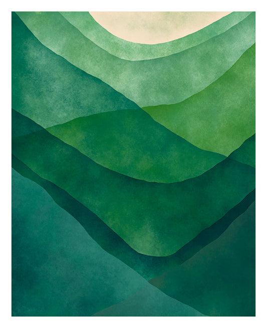 Abstract Fine Art Print - Watercolor Mountain #10