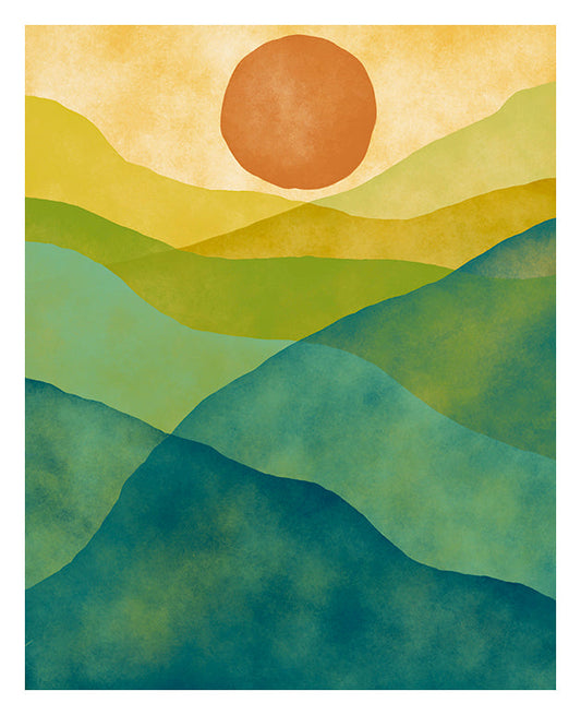 Abstract Fine Art Print - Watercolor Mountain #11