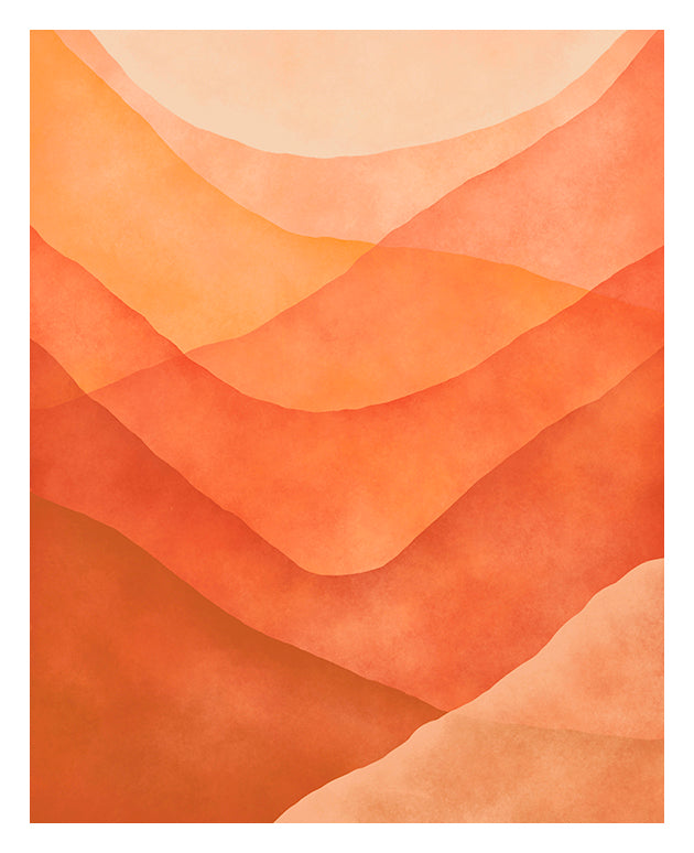 Abstract Fine Art Print - Watercolor Mountain #12