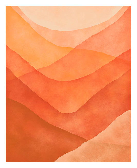 Abstract Fine Art Print - Watercolor Mountain #12