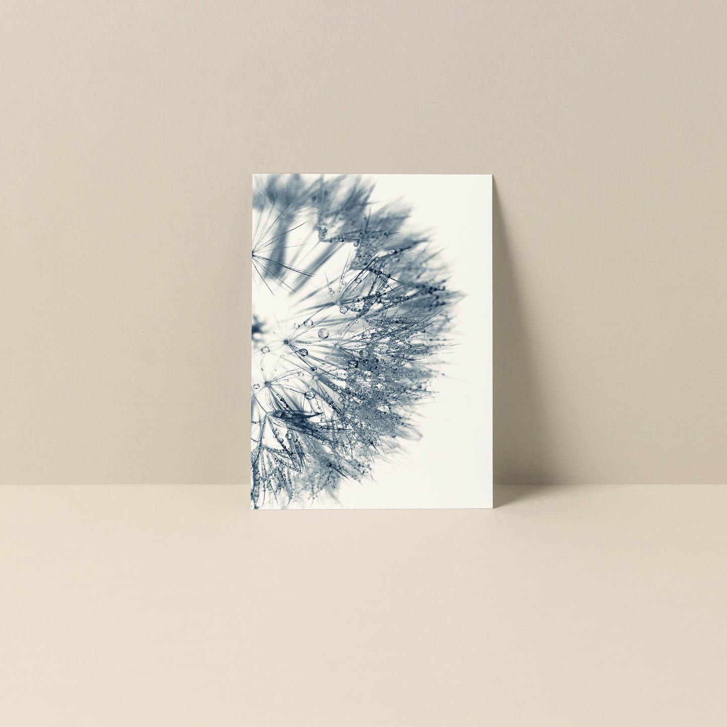 Blank Note Card - Cyan Dandelion