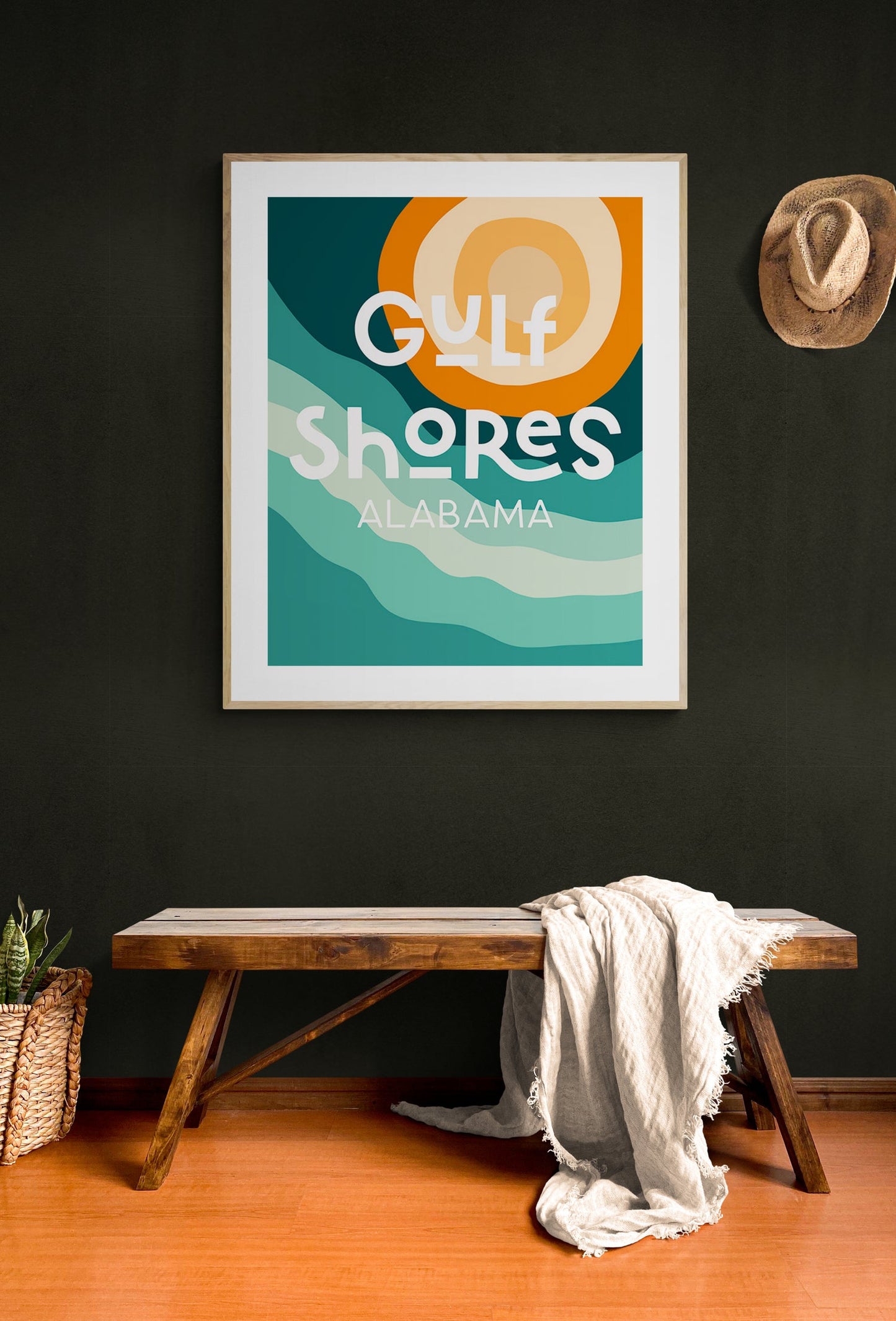 Destination: Gulf Shores, Alabama - Modern Typography Art Print